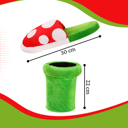 Pantuflas Creativas con Diseño de Planta
