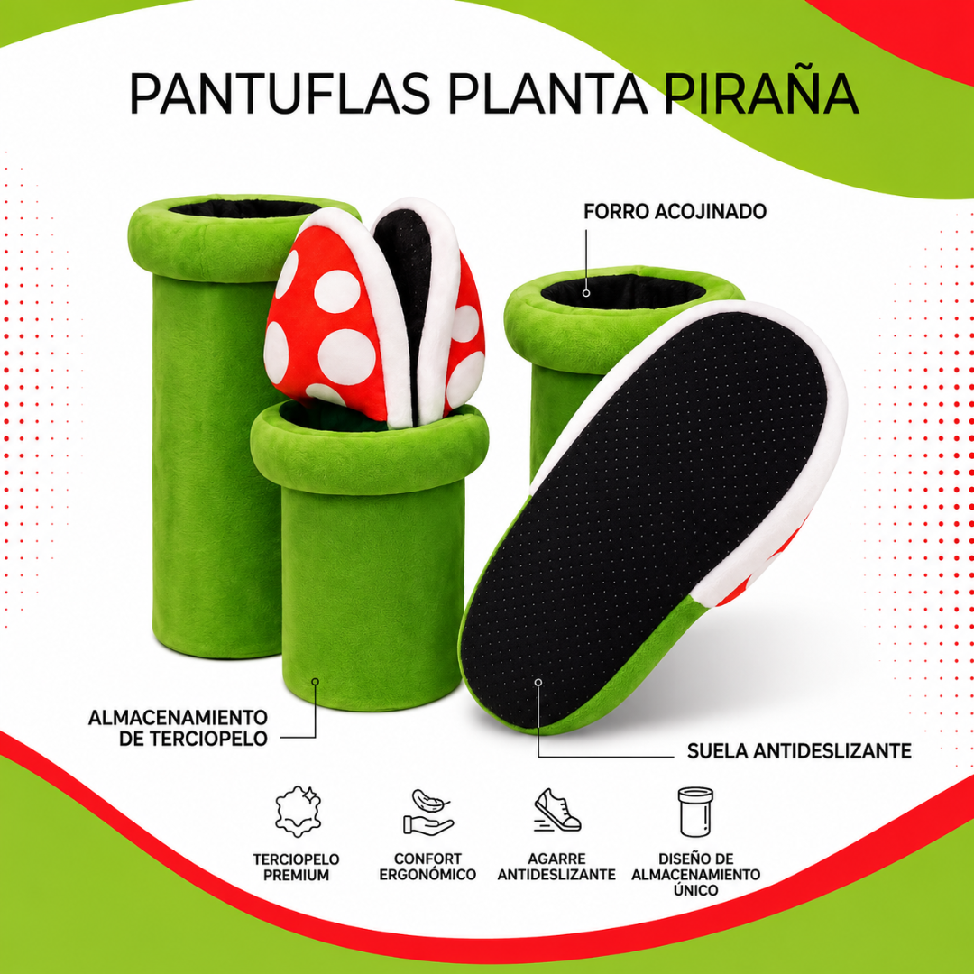 Pantuflas Creativas con Diseño de Planta